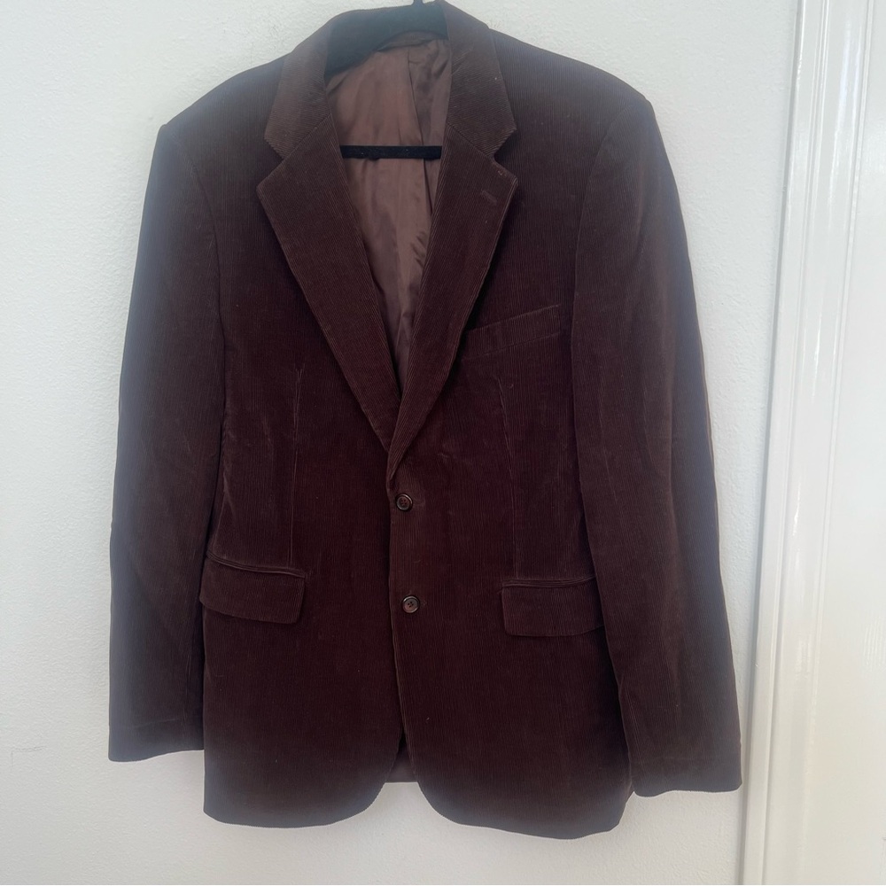 VTG Brooks Bros 346 Dark Brown Corduroy Blazer Sport Coat Men 42R 37” Excellent